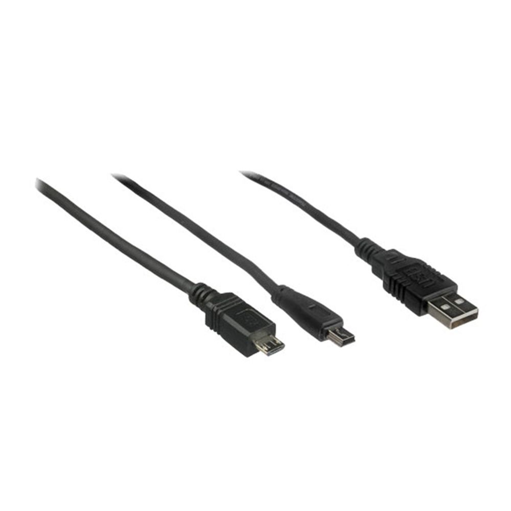 Cabo micro USB/ mini USB para carga e energia