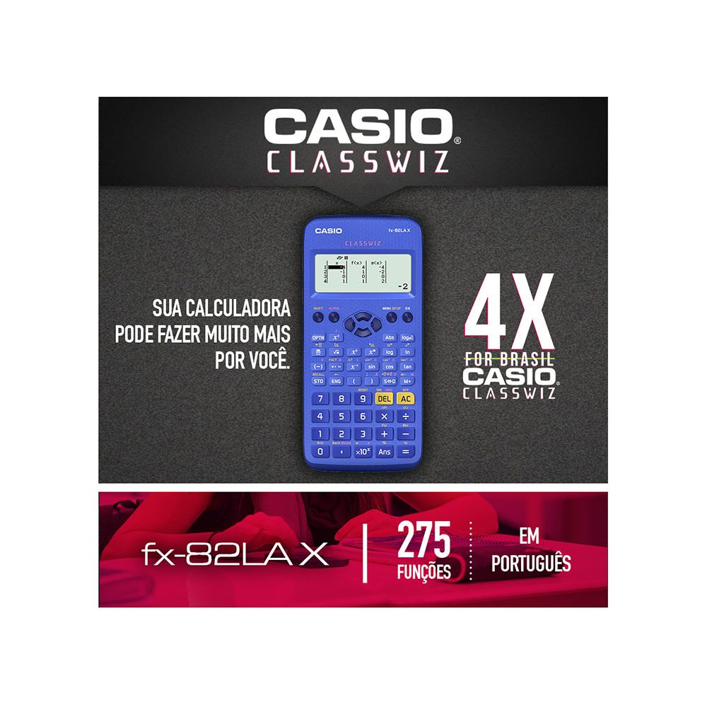 Calculadora Científica Casio Classwiz Fx-82Lax Com 274 Funções - Opeco20