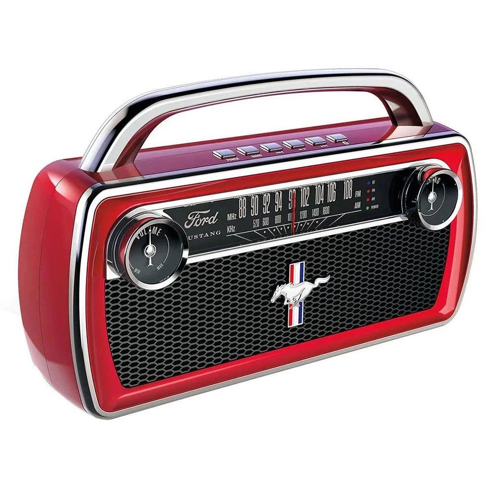 Rádio AM/FM portátil Ford Mustang Stereo ION, Bluetooth e bateria