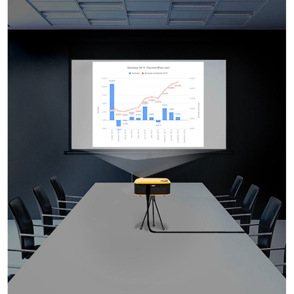 Projetor HD Portátil Minolta MN630 com Controle Remoto, HDMI, USB