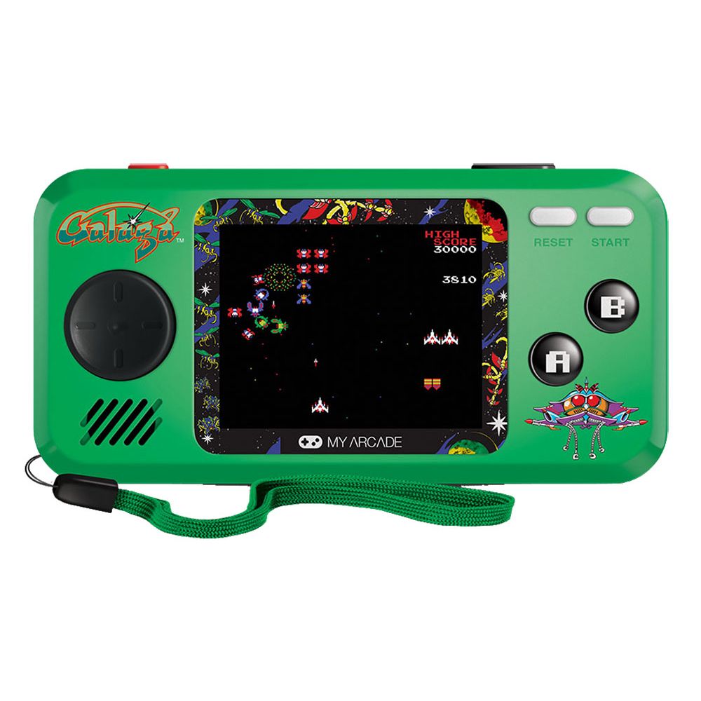Console portátil My Arcade Gamer retrô Galaga Pocket Player Dreamgear DGUNL-3244 Verde