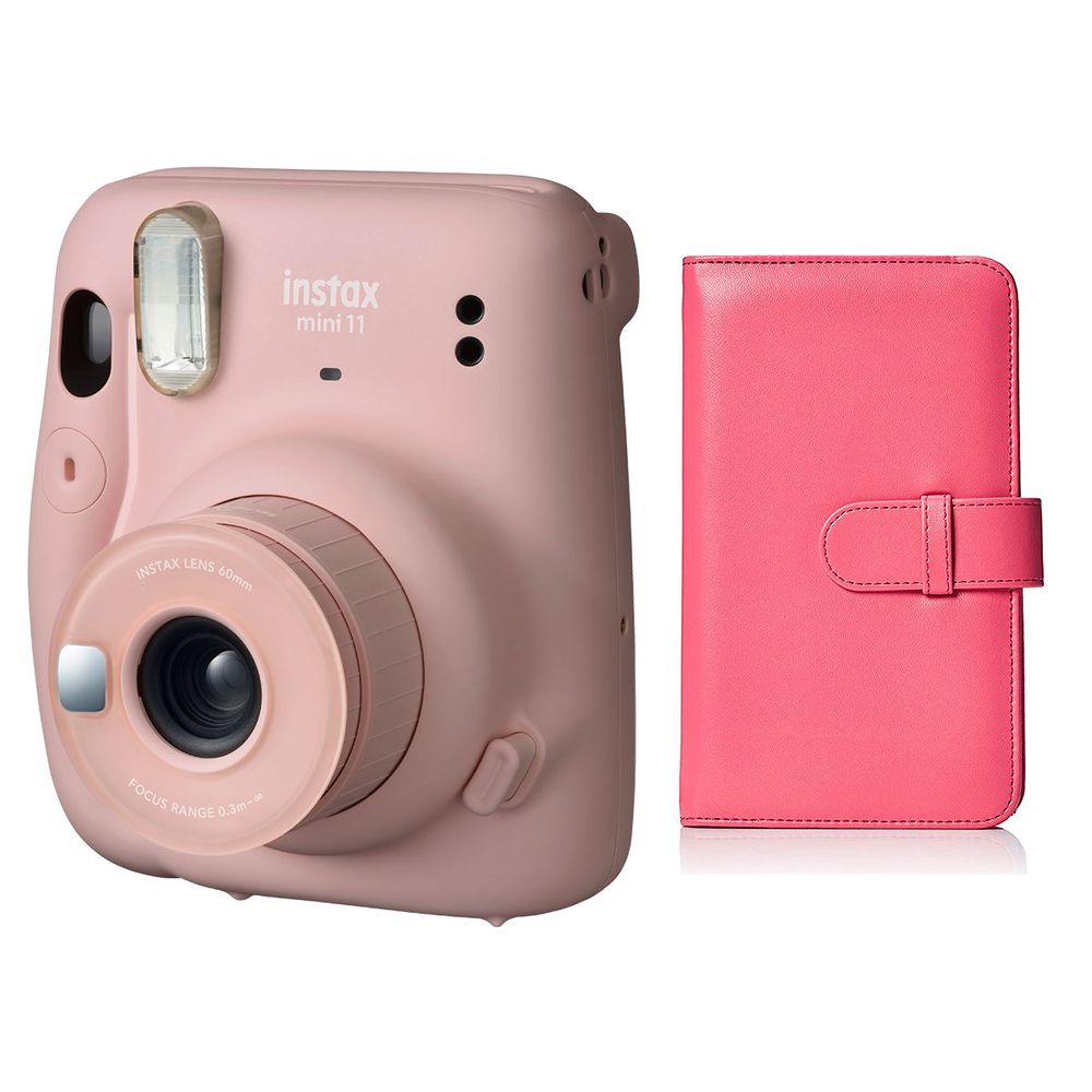Câmera Fujifilm Instax Mini 11 Rosa + Álbum em formato de carteira p
