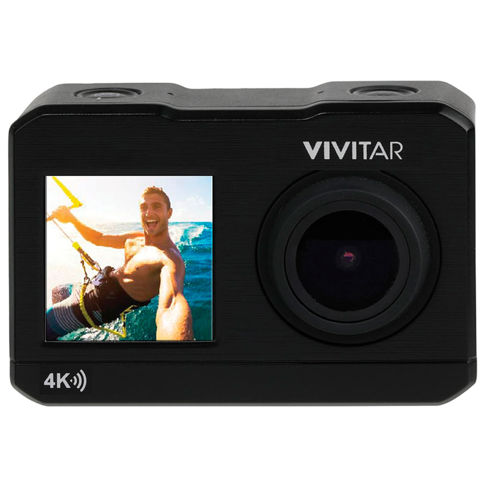 Câmera filmadora de ação 4K Ultra HD com caixa estanque e acessórios Preta