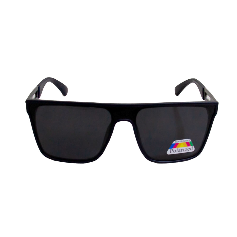 Óculos de Sol Square Polarizado em Policarbonato Preto
