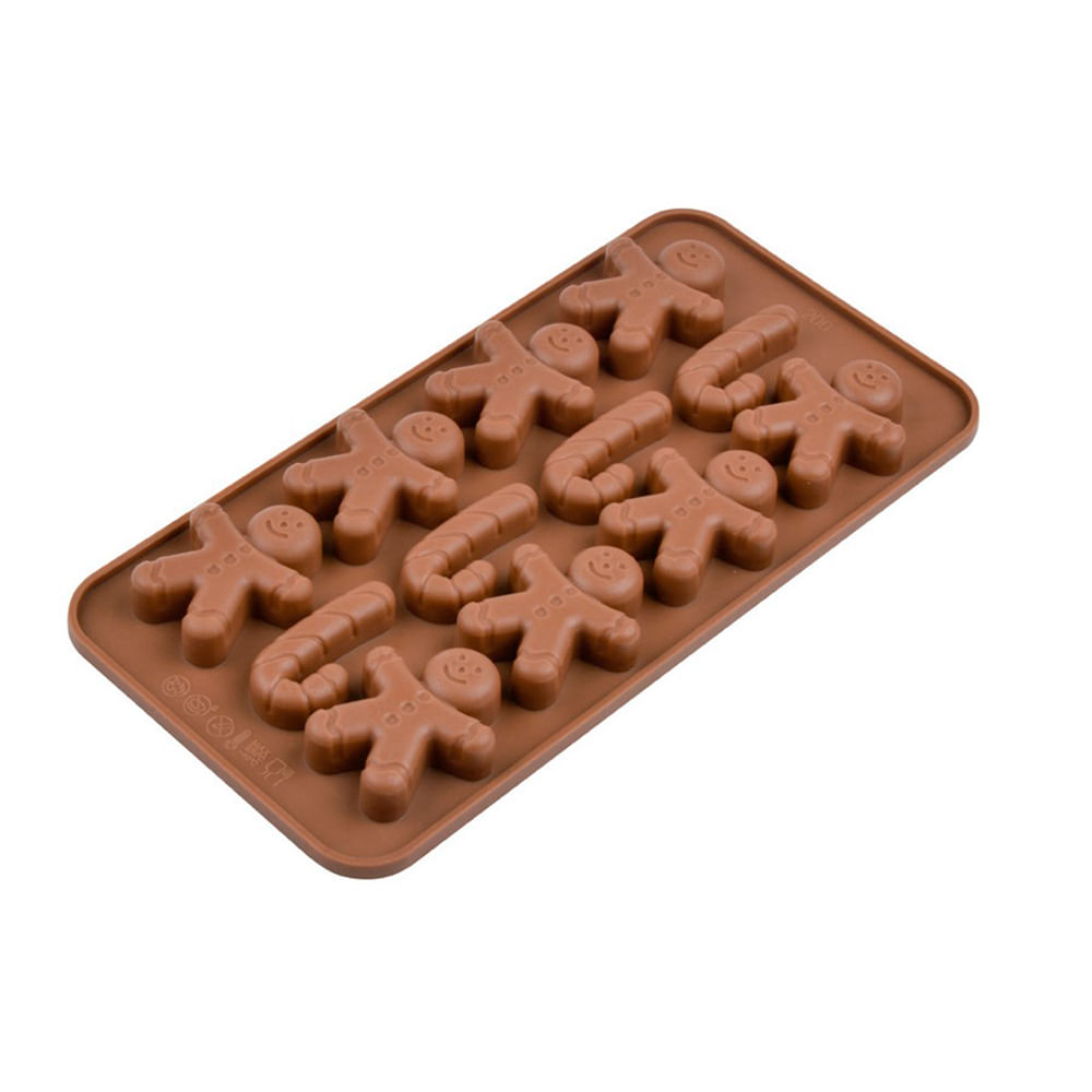 Molde Forma Silicone SilverChef Confeitaria Boneco de Neve