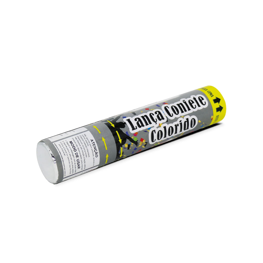 Lança Confetes colorido 20 cm- SilverFestas