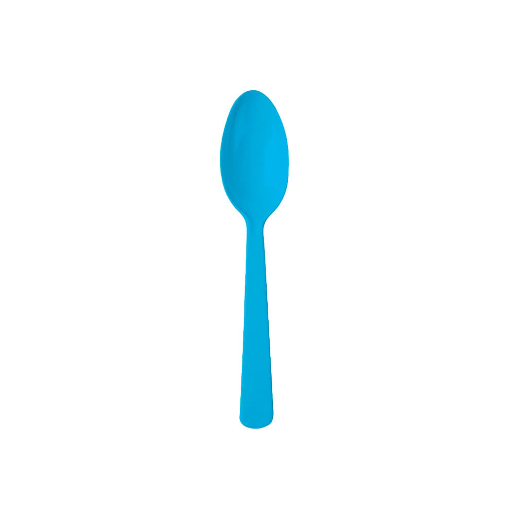 Colher Happy Line azul claro 15cm - 10 unidades SilverFestas